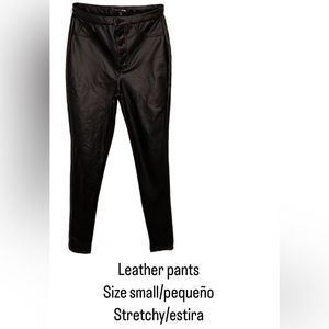 Size small Fashion Nova leather pants. High waist. Stretchy